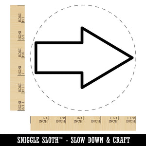 Arrow Rounded Corners Outline Self-Inking Rubber Stamp for Stamping Crafting Planners