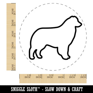 Australian Shepherd Dog Aussie Outline Self-Inking Rubber Stamp for Stamping Crafting Planners