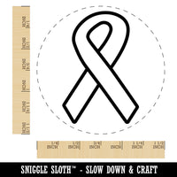 Awareness Ribbon Outline Self-Inking Rubber Stamp for Stamping Crafting Planners