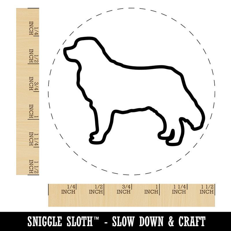 Bernese Mountain Dog Outline Self-Inking Rubber Stamp for Stamping Crafting Planners