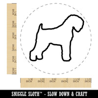 Black Russian Terrier Chornyi Dog Outline Self-Inking Rubber Stamp for Stamping Crafting Planners