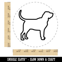 Bloodhound Dog Outline Self-Inking Rubber Stamp for Stamping Crafting Planners