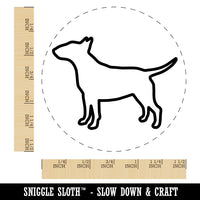 Bull Terrier Dog Outline Self-Inking Rubber Stamp for Stamping Crafting Planners
