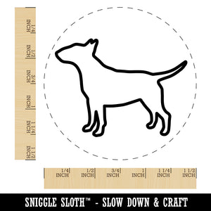 Bull Terrier Dog Outline Self-Inking Rubber Stamp for Stamping Crafting Planners