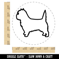 Cairn Terrier Dog Outline Self-Inking Rubber Stamp for Stamping Crafting Planners
