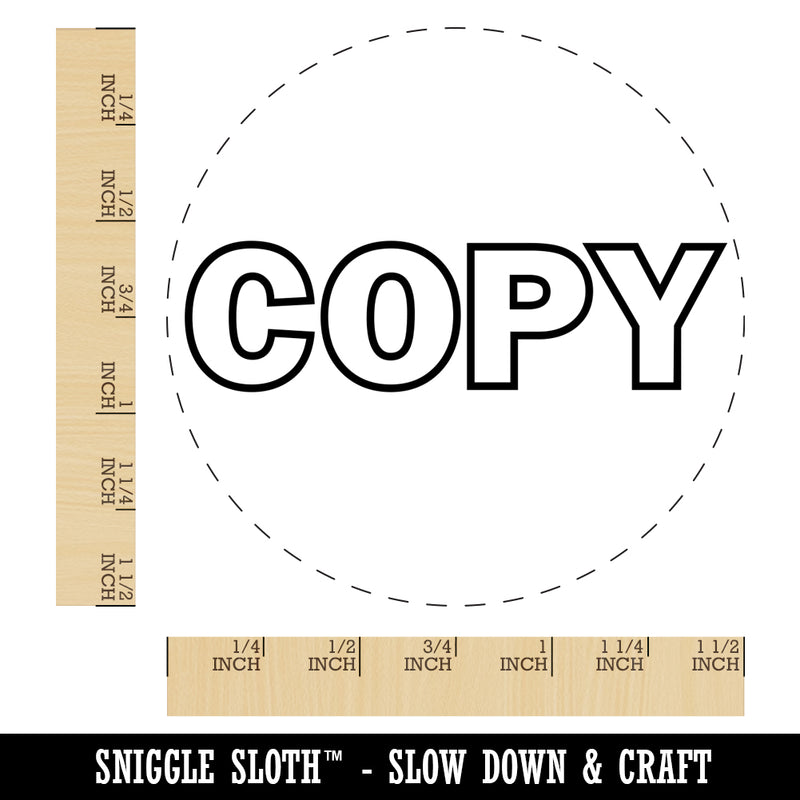 Copy Bold Text Outline Self-Inking Rubber Stamp for Stamping Crafting Planners