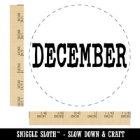 December Month Calendar Fun Text Self-Inking Rubber Stamp for Stamping Crafting Planners