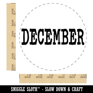 December Month Calendar Fun Text Self-Inking Rubber Stamp for Stamping Crafting Planners