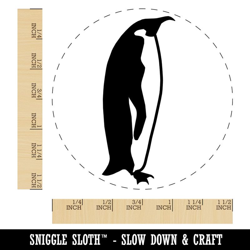Emperor Penguin Profile Self-Inking Rubber Stamp for Stamping Crafting Planners
