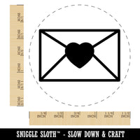 Envelope with Heart Self-Inking Rubber Stamp for Stamping Crafting Planners