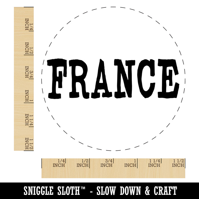 France Fun Text Self-Inking Rubber Stamp for Stamping Crafting Planners