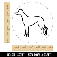 Greyhound Dog Outline Self-Inking Rubber Stamp for Stamping Crafting Planners