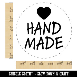 Hand Made Stacked with Heart Self-Inking Rubber Stamp for Stamping Crafting Planners