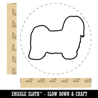 Havanese Dog Outline Self-Inking Rubber Stamp for Stamping Crafting Planners