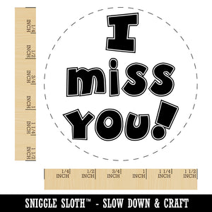 I Miss You Fun Text Self-Inking Rubber Stamp for Stamping Crafting Planners