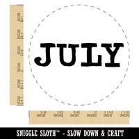 July Month Calendar Fun Text Self-Inking Rubber Stamp for Stamping Crafting Planners