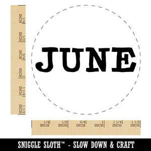 June Month Calendar Fun Text Self-Inking Rubber Stamp for Stamping Crafting Planners