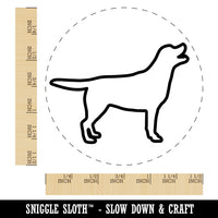 Labrador Retriever Dog Outline Self-Inking Rubber Stamp for Stamping Crafting Planners