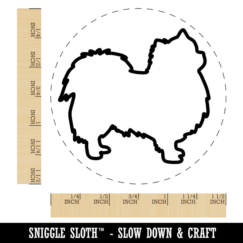 Long Coat Chihuahua Dog Outline Self-Inking Rubber Stamp for Stamping Crafting Planners