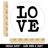 Love Text Stacked Self-Inking Rubber Stamp for Stamping Crafting Planners