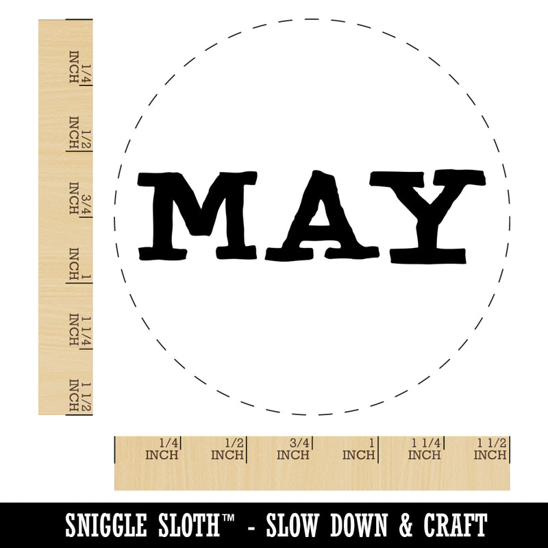 May Month Calendar Fun Text Self-Inking Rubber Stamp for Stamping Crafting Planners