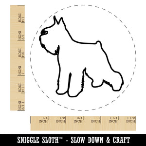 Miniature Schnauzer Dog Outline Self-Inking Rubber Stamp for Stamping Crafting Planners