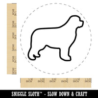 Newfoundland Dog Outline Self-Inking Rubber Stamp for Stamping Crafting Planners