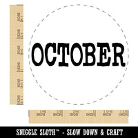 October Month Calendar Fun Text Self-Inking Rubber Stamp for Stamping Crafting Planners