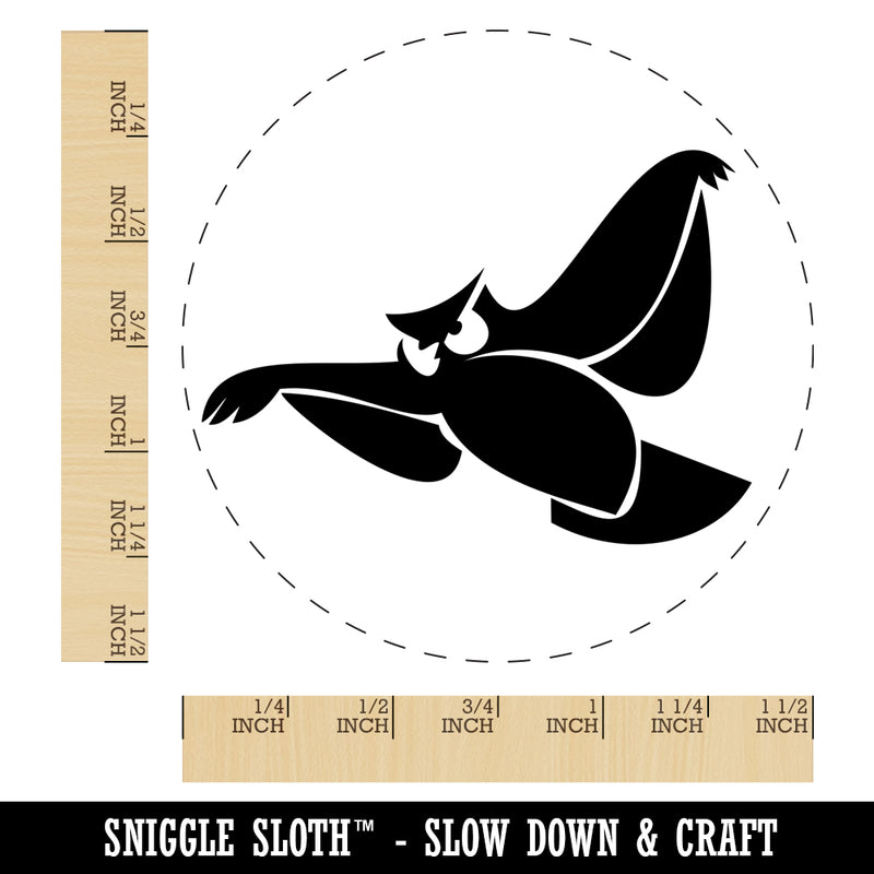 Owl Flying Bird Doodle Self-Inking Rubber Stamp for Stamping Crafting Planners