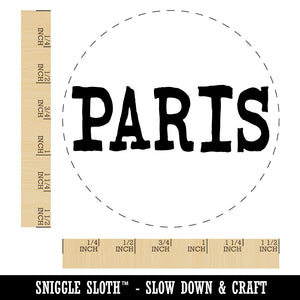 Paris Fun Text Self-Inking Rubber Stamp for Stamping Crafting Planners