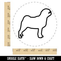 Pug Dog Outline Self-Inking Rubber Stamp for Stamping Crafting Planners