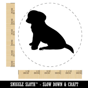 Puppy Dog Sitting Solid Self-Inking Rubber Stamp for Stamping Crafting Planners