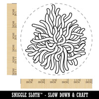 Sea Anemone Outline Ocean Life Self-Inking Rubber Stamp for Stamping Crafting Planners