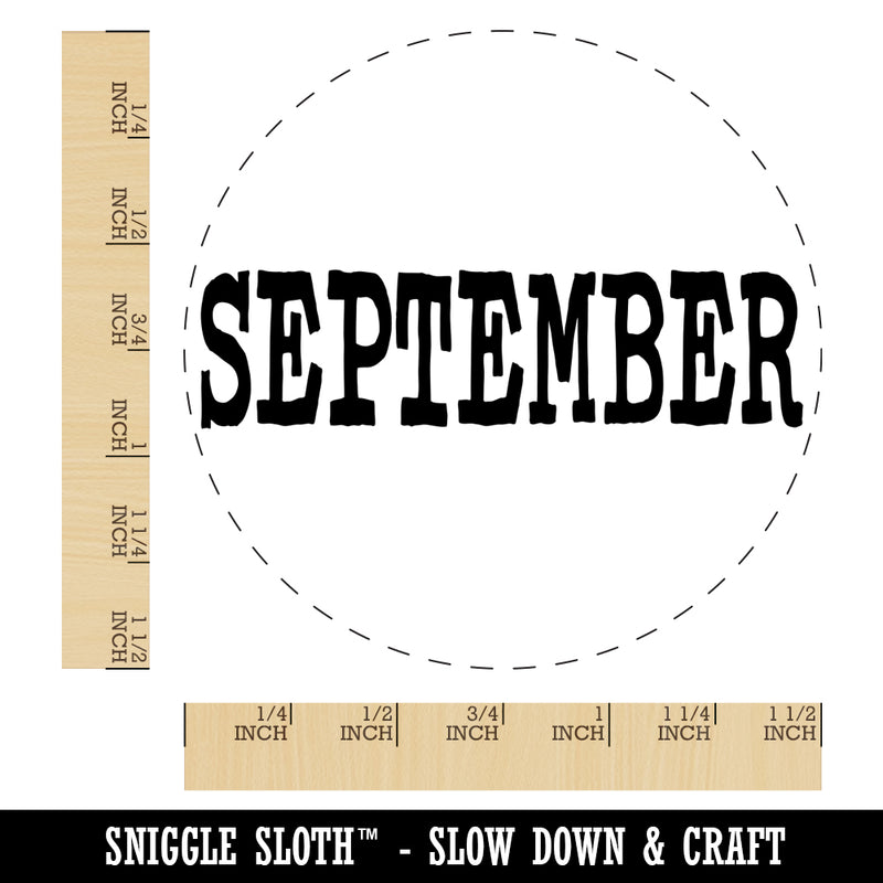 September Month Calendar Fun Text Self-Inking Rubber Stamp for Stamping Crafting Planners