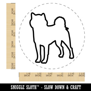 Shiba Inu Dog Outline Self-Inking Rubber Stamp for Stamping Crafting Planners