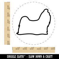 Shih Tzu Dog Outline Self-Inking Rubber Stamp for Stamping Crafting Planners