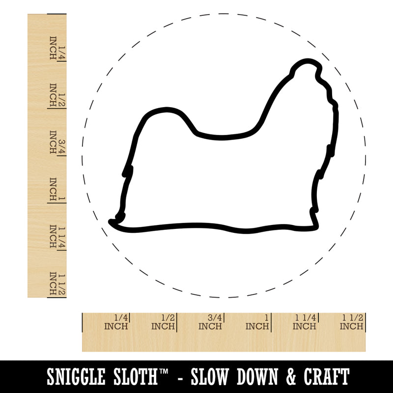 Shih Tzu Dog Outline Self-Inking Rubber Stamp for Stamping Crafting Planners