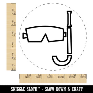 Snorkel Mask Doodle Self-Inking Rubber Stamp for Stamping Crafting Planners