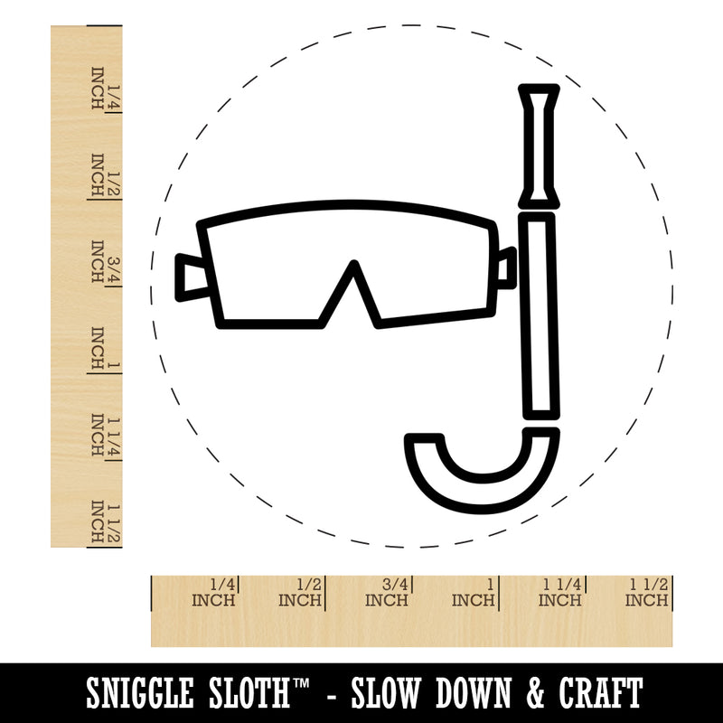 Snorkel Mask Doodle Self-Inking Rubber Stamp for Stamping Crafting Planners