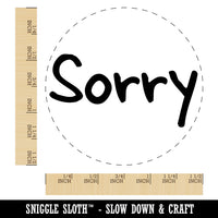 Sorry Text Self-Inking Rubber Stamp for Stamping Crafting Planners