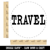 Travel Fun Text Self-Inking Rubber Stamp for Stamping Crafting Planners