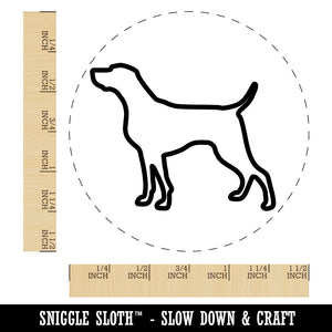 Weimaraner Dog Outline Self-Inking Rubber Stamp for Stamping Crafting Planners