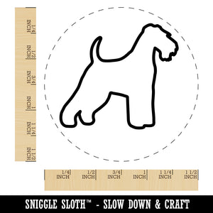 Welsh Terrier Dog Outline Self-Inking Rubber Stamp for Stamping Crafting Planners