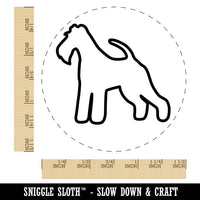 Wire Hair Fox Terrier Dog Outline Self-Inking Rubber Stamp for Stamping Crafting Planners