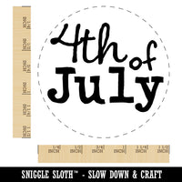 4th Fourth of July Fun Text Self-Inking Rubber Stamp for Stamping Crafting Planners