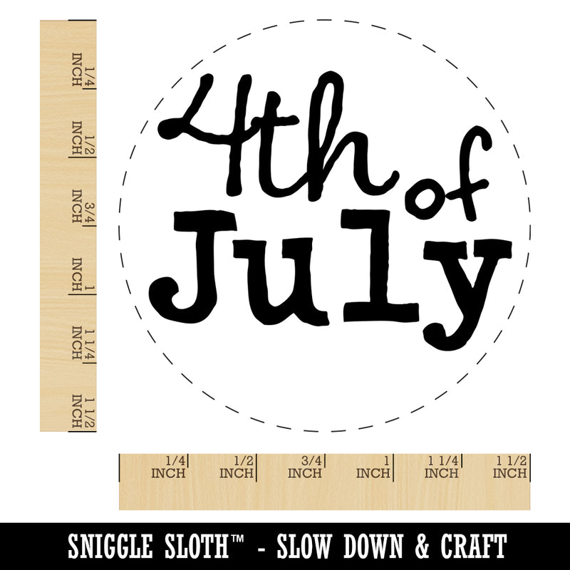 4th Fourth of July Fun Text Self-Inking Rubber Stamp for Stamping Crafting Planners