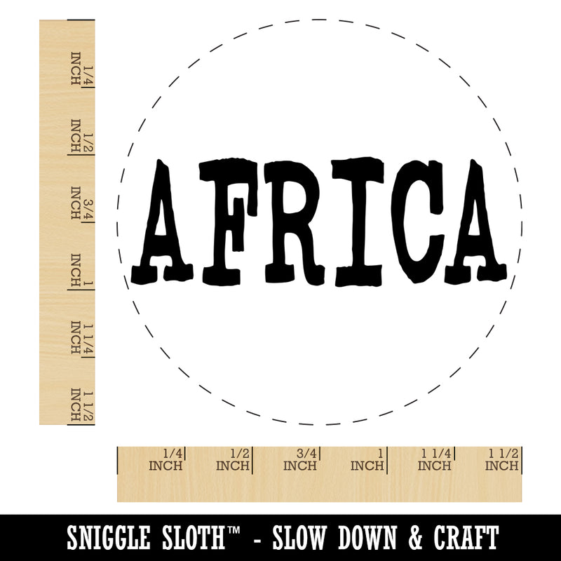 Africa Fun Text Self-Inking Rubber Stamp for Stamping Crafting Planners