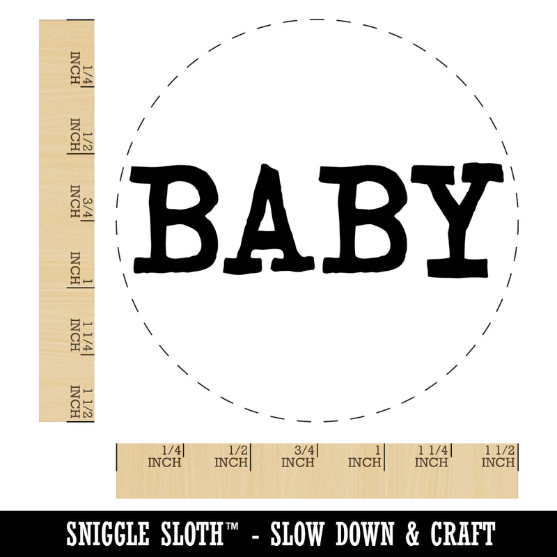 Baby Fun Text Self-Inking Rubber Stamp for Stamping Crafting Planners