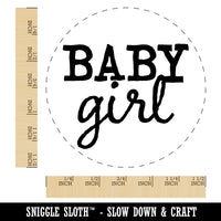 Baby Girl Fun Text Self-Inking Rubber Stamp for Stamping Crafting Planners