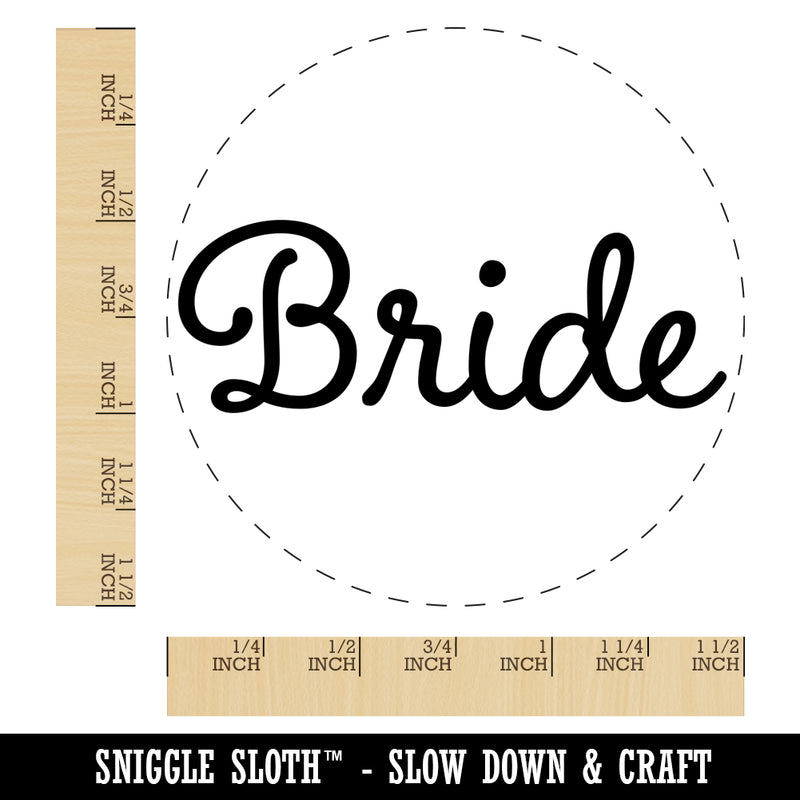 Bride Wedding Fun Text Self-Inking Rubber Stamp for Stamping Crafting Planners